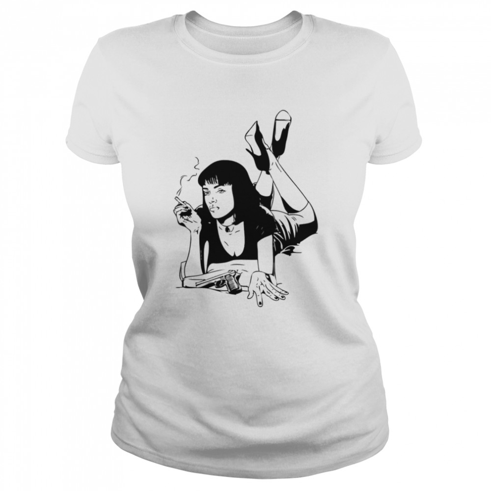 Mia Wallace Pulp Fiction Cult Movie Fashion Style Art Tarantino shirt Classic Women's T-shirt