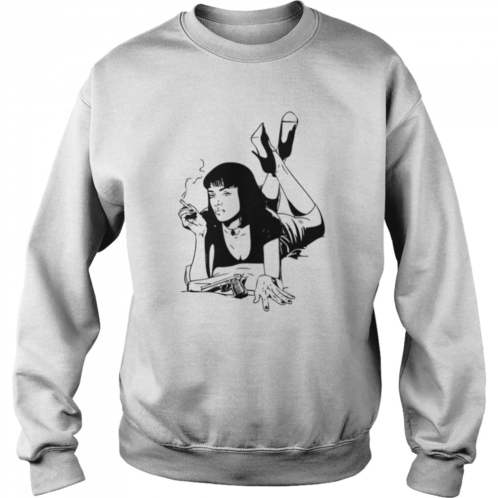Mia Wallace Pulp Fiction Cult Movie Fashion Style Art Tarantino shirt Unisex Sweatshirt