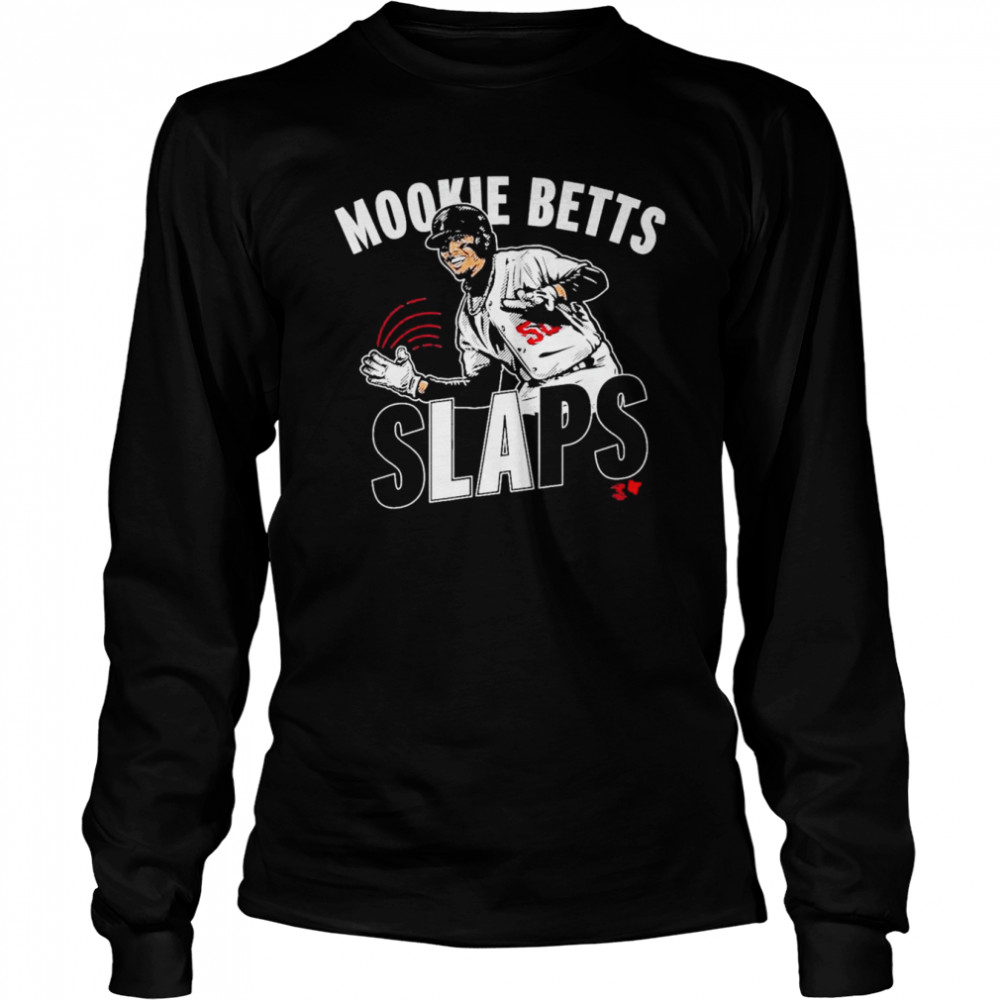 mookie Betts – Mookie Betts Slaps T- Long Sleeved T-shirt