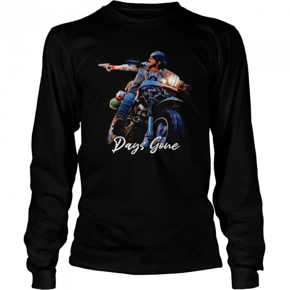 Motobike Days Gone Game Limited Series Design shirt Long Sleeved T-shirt