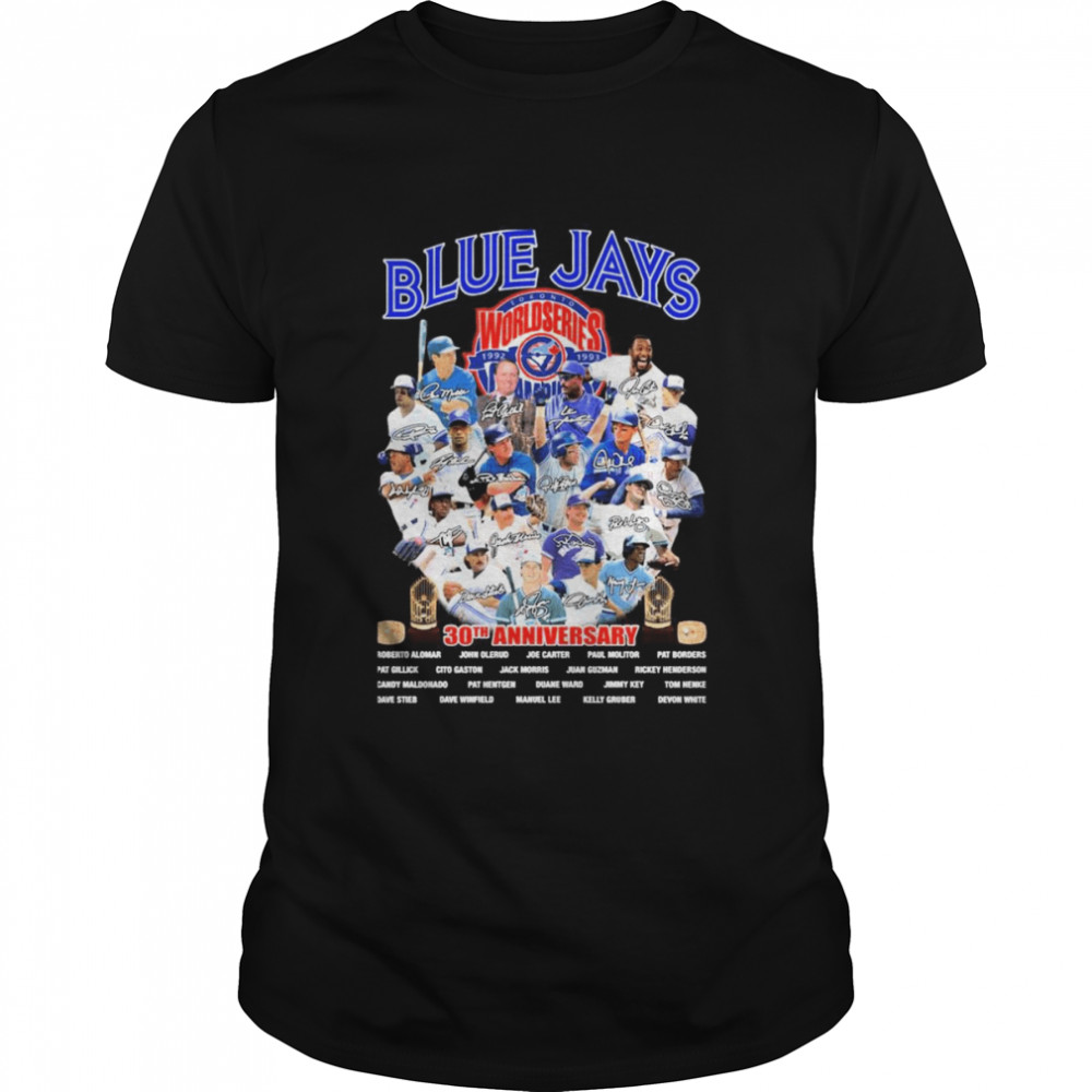 Toronto Blue Jays 30th Anniversary Signatures Shirt