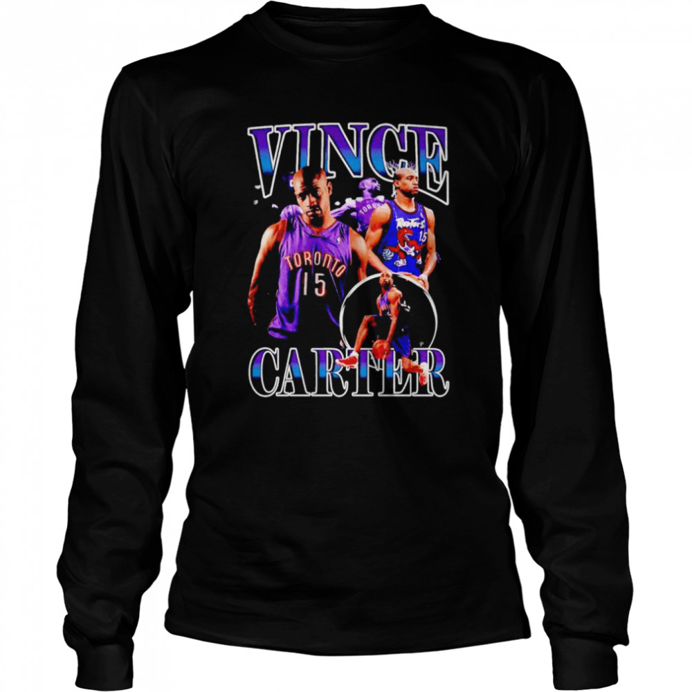 Vince Carter Toronto Raptors baseketball shirt Long Sleeved T-shirt