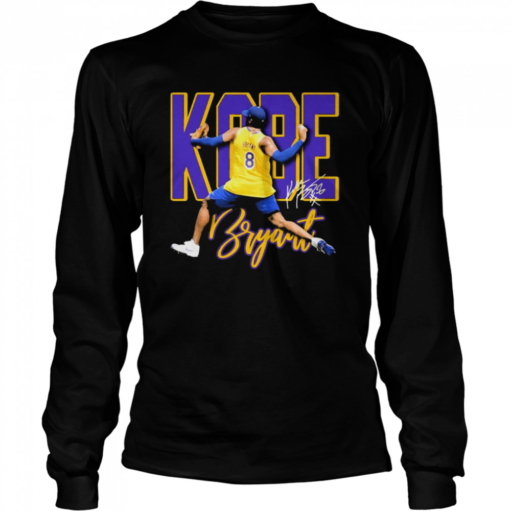 08 Kobe Bryant LA Dodgers Signature Long Sleeved T-shirt