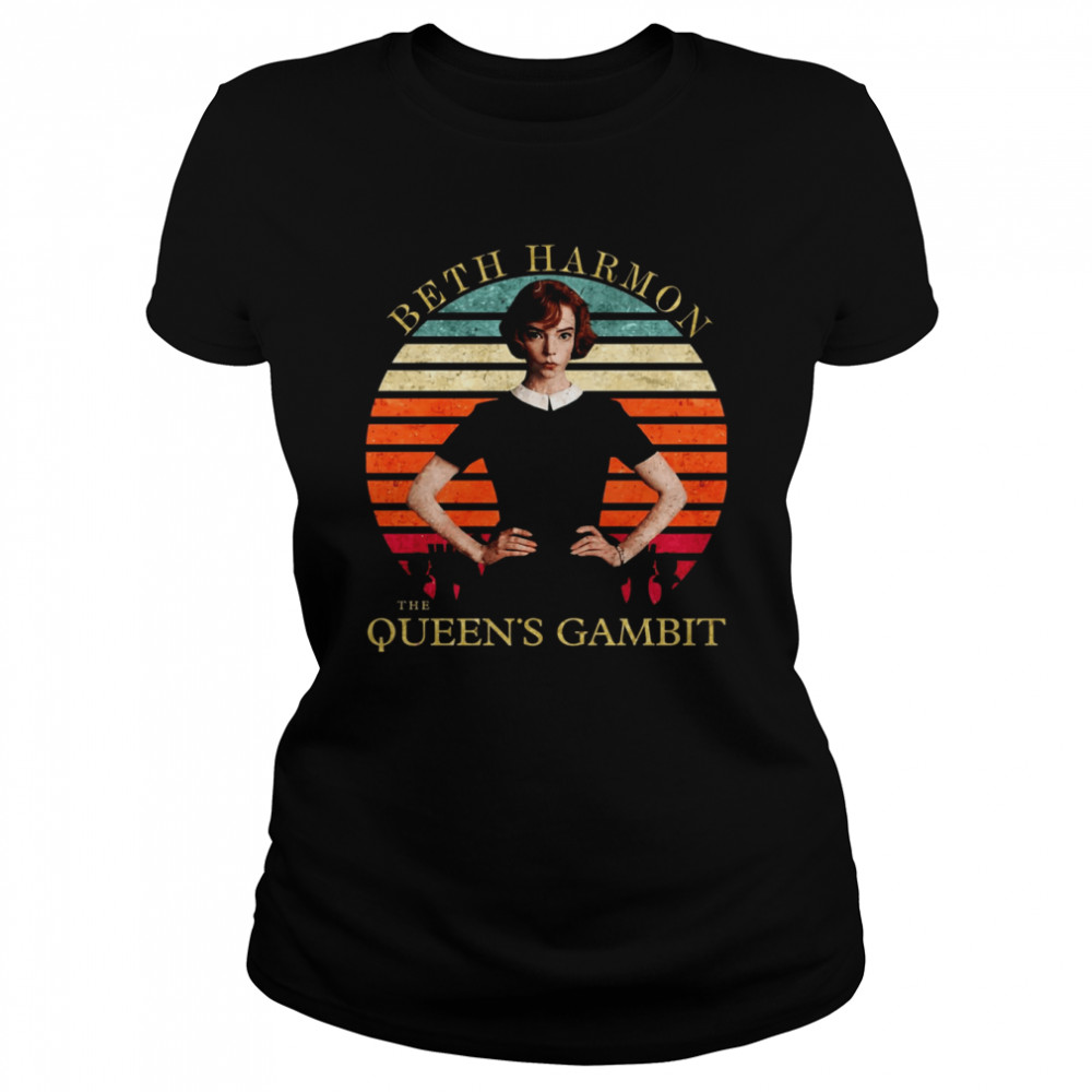 Beth Harmon The Queens Gambit Vintage shirt Classic Women's T-shirt