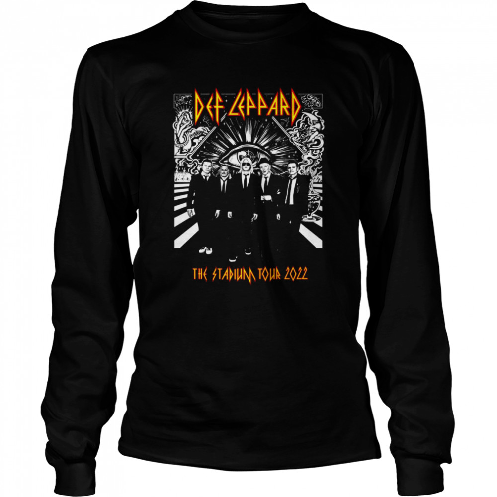 Def Leppard Stadium Tour 2022 Band Photo Tee shirt Long Sleeved T-shirt