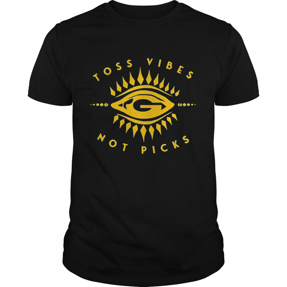 Eyes Green Bay Packers Toss Vibes Not Picks Classic Men's T-shirt