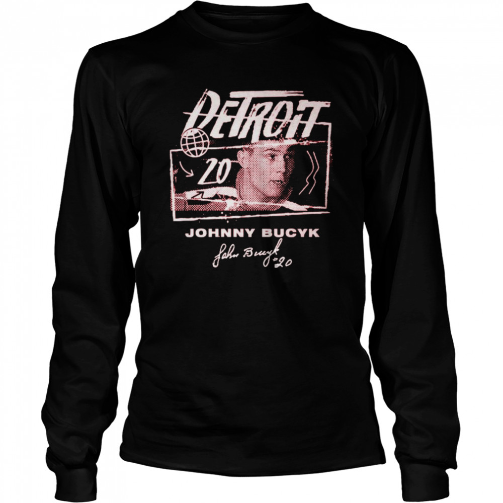 Johnny Bucyk Detroit Red Wings Tones signature shirt Long Sleeved T-shirt