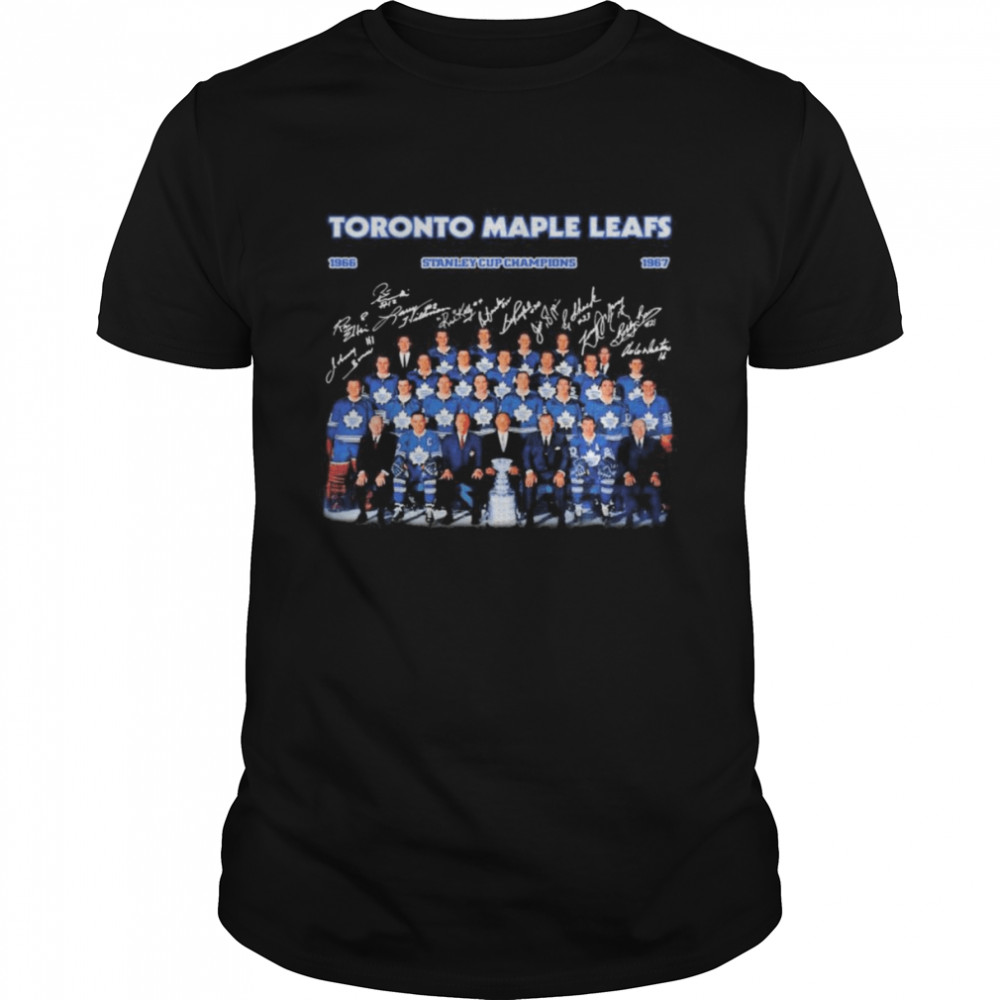 Toronto Maple Leafs Stanley Cup Champion 1966-1967 Signatures  Classic Men's T-shirt