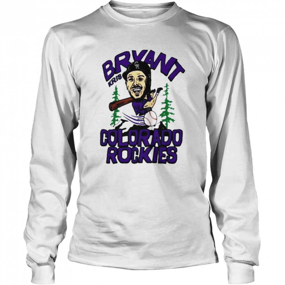 Kris Bryant Colorado Rockies Caricature 2022 Long Sleeved T-shirt