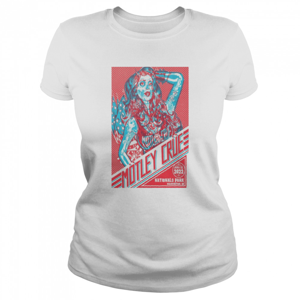 Motley Crue 2022 The Stadium Tour June 22 Nationals Park Washington, DC Event shirt Classic Women's T-shirt