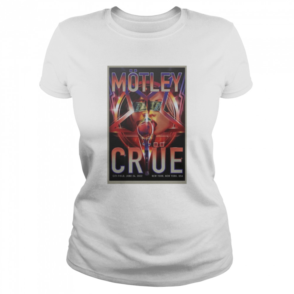 Motley Crue 2022 The Stadium Tour June 24 Citi Field New York shirt Classic Women's T-shirt