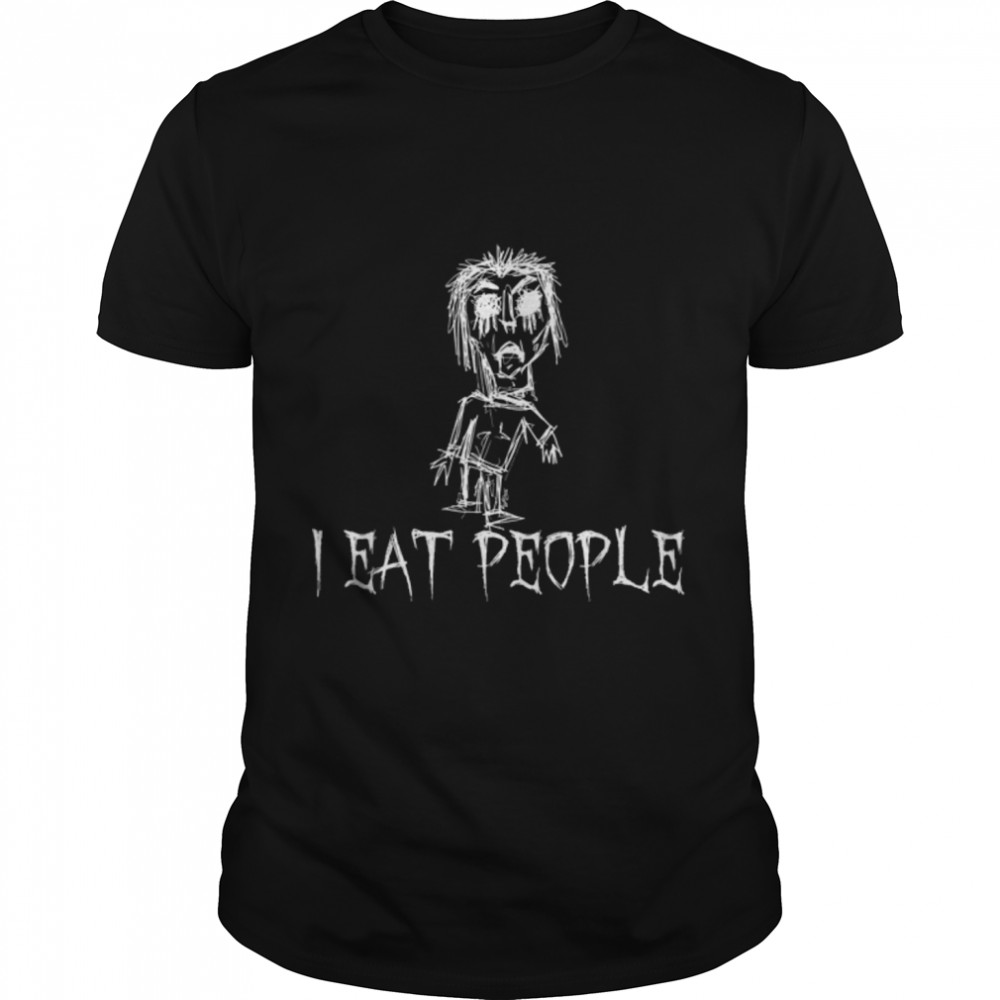 I Eat People Halloween Costume Word Design T- B0B7F3GFN5 Classic Men's T-shirt