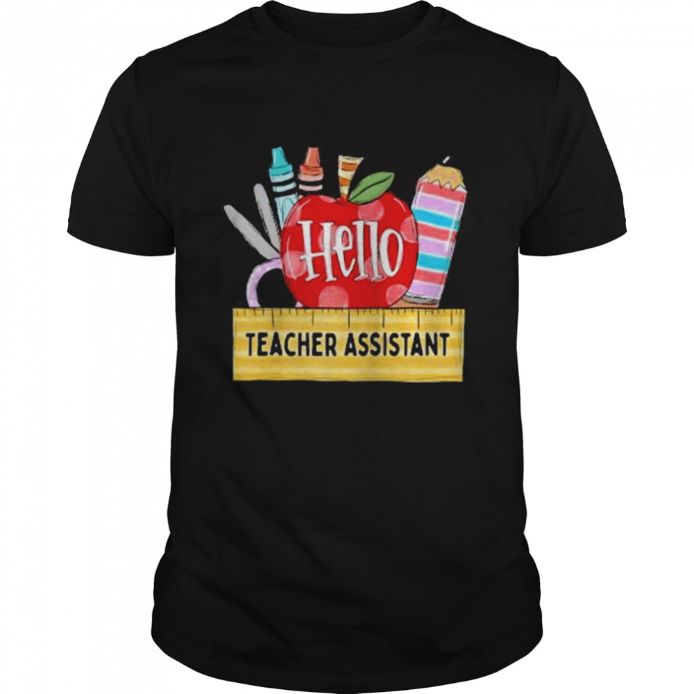 Mens Hello Teacher Assistant , Apple Teacher Classic Men's T-shirt