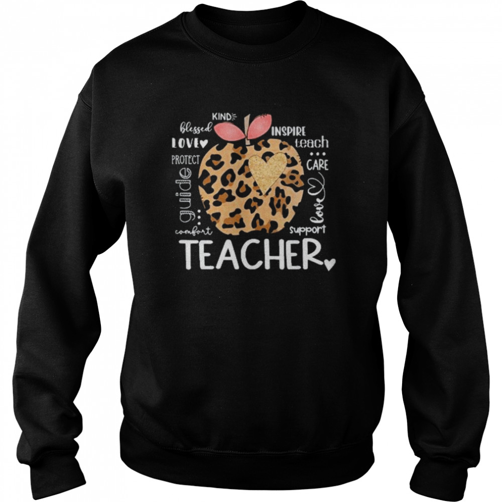 Teacher Life Leopard Apple Teacher’s Day Back To School Unisex Sweatshirt