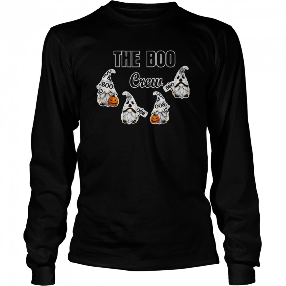 The Boo Crew Gnome Halloween Fall Halloween T- Long Sleeved T-shirt