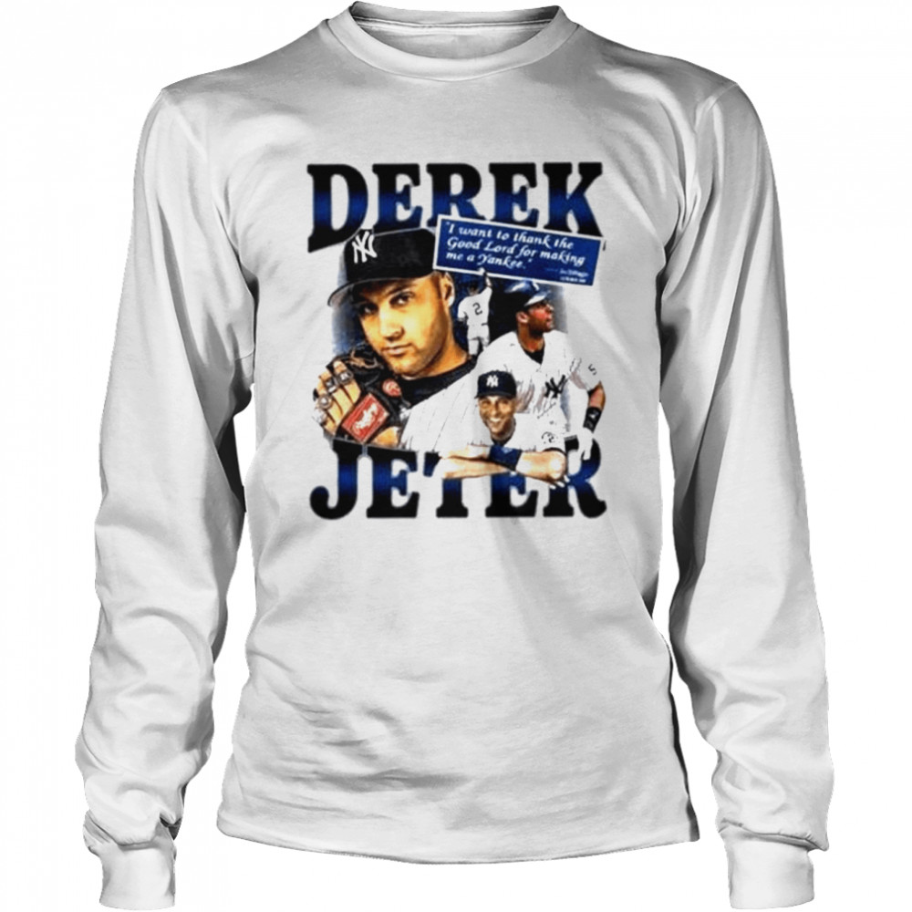 Vintage 90s Derek Jeter Player NY Yankees Basketball Shirt - Jolly Family  Gifts