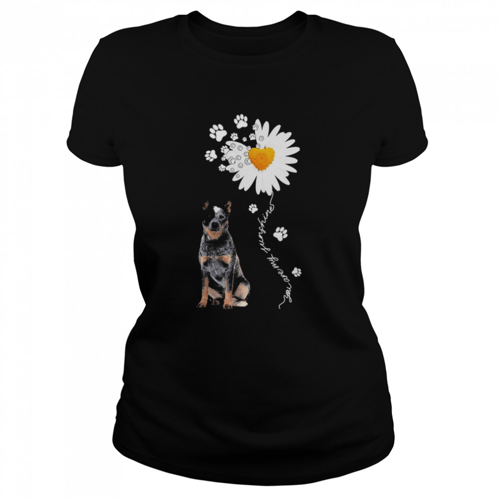 Blue Heeler Daisy flower You are my sunshine shirt Classic Women's T-shirt