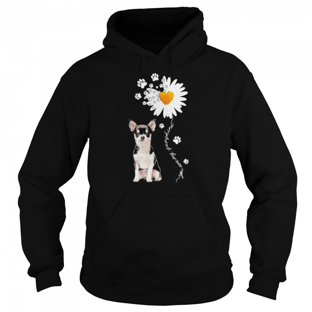 Chihuahua Daisy flower You are my sunshine shirt Unisex Hoodie