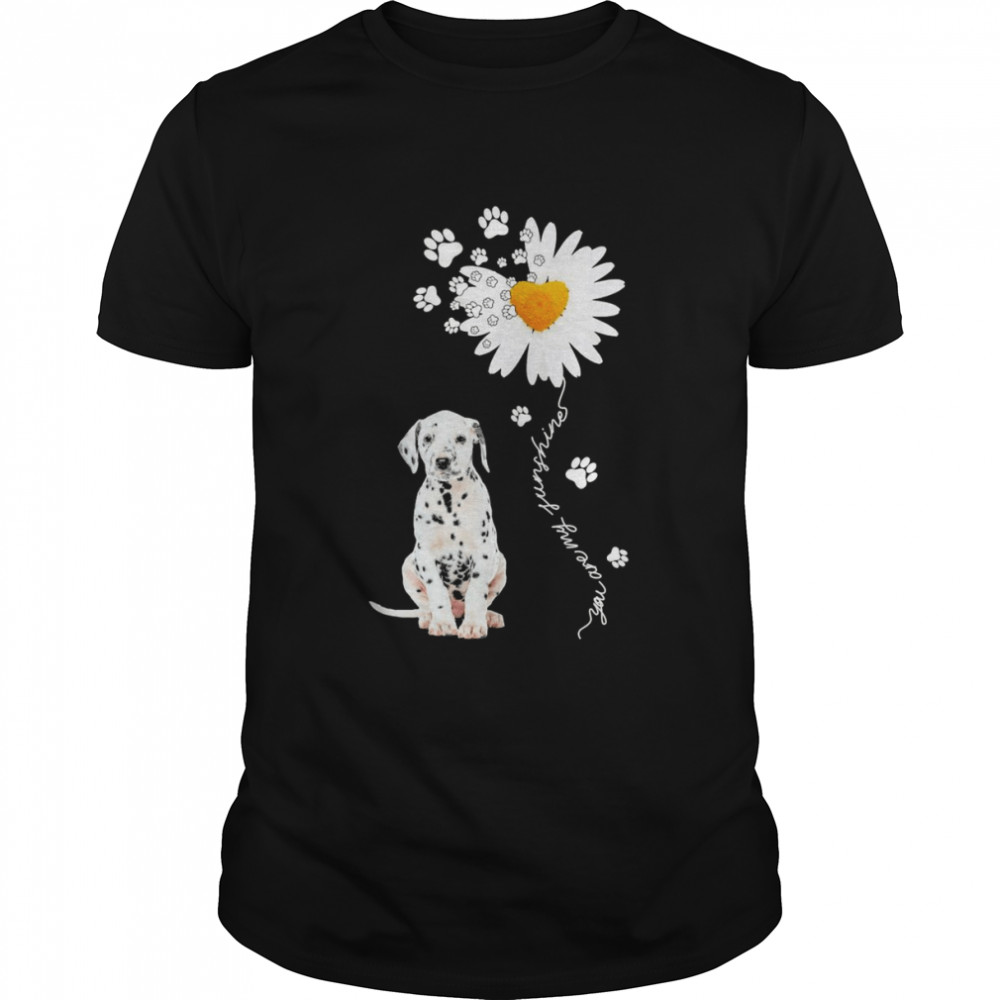 Dalmatian Daisy flower You are my sunshine shirt Classic Men's T-shirt
