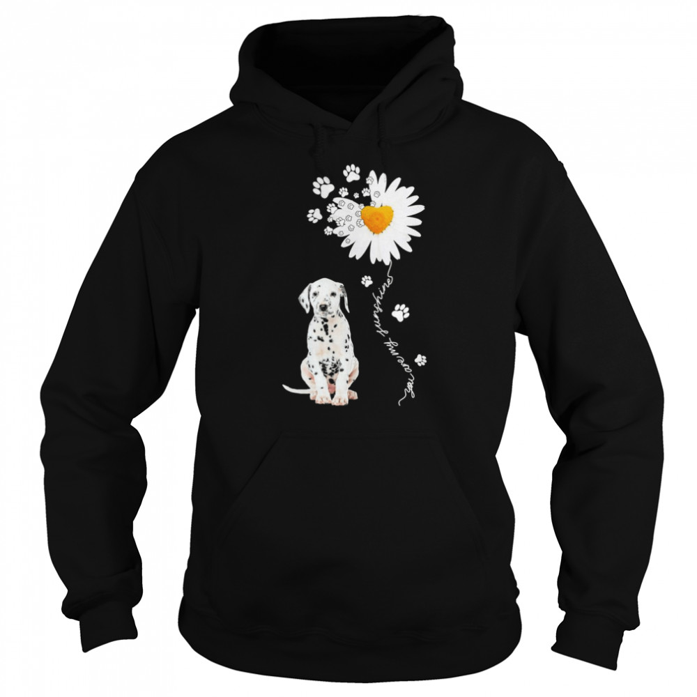 Dalmatian Daisy flower You are my sunshine shirt Unisex Hoodie
