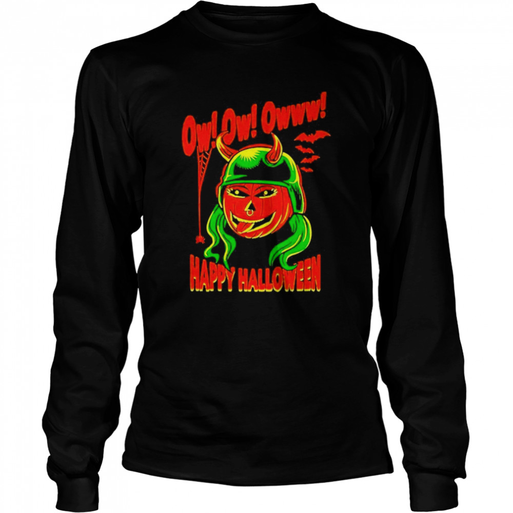 Shotzi Blackheart Ow Ow Happy Halloween Long Sleeved T-shirt
