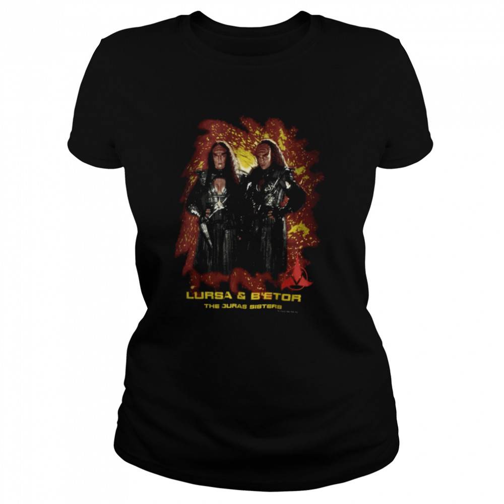 Star Trek The Duras Sisters Generations 2sidedshirt Classic Women's T-shirt