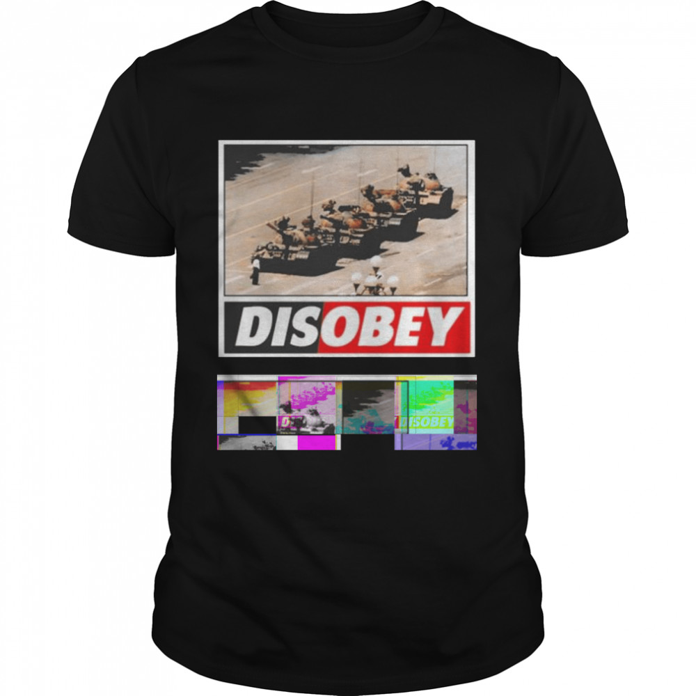 Tank man disobey 30th anniversary shirt Classic Men's T-shirt