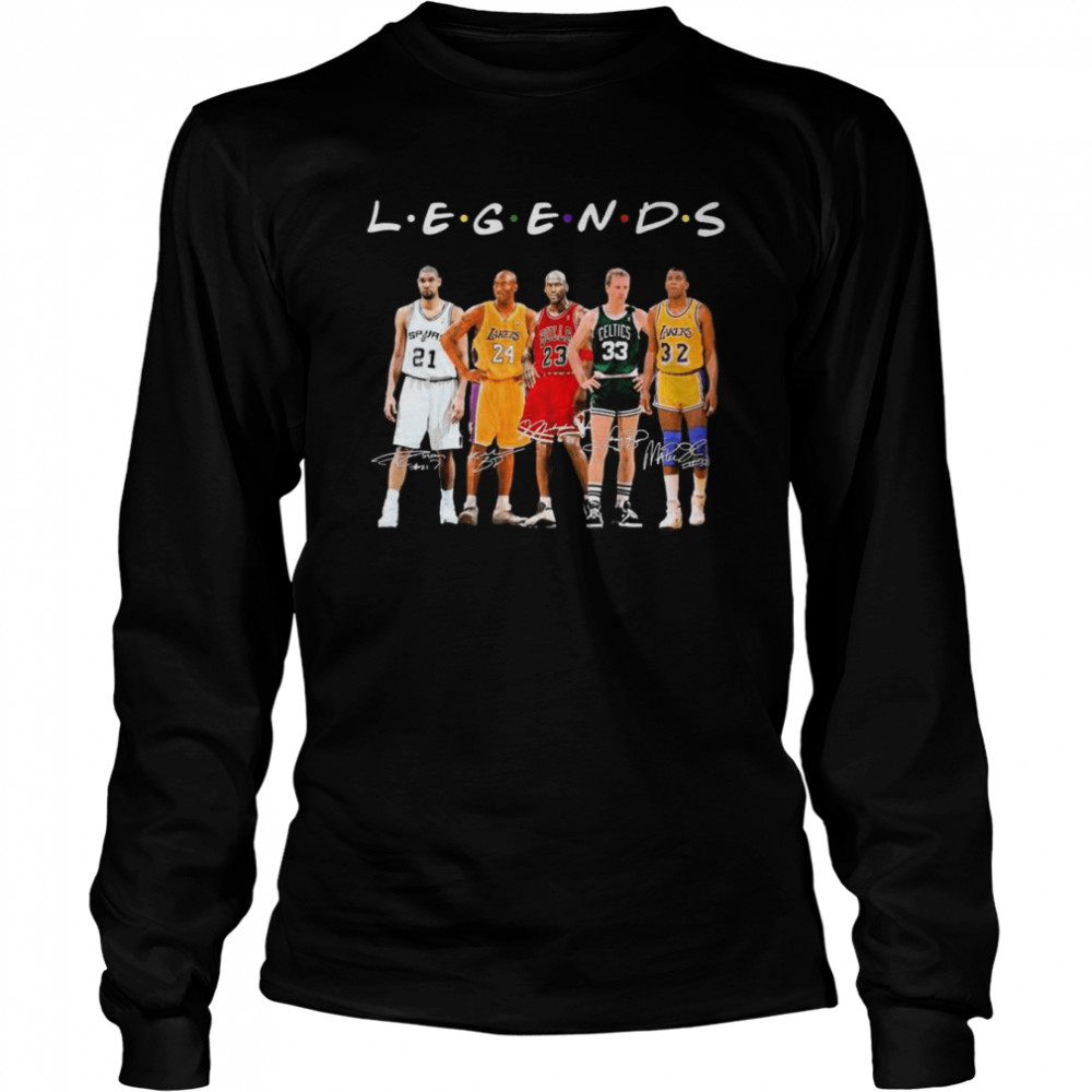 The Legends Friends NBA Best Players Signatures Long Sleeved T-shirt