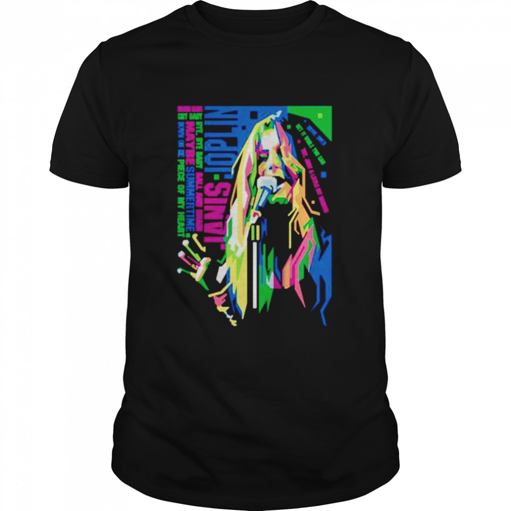 Vector Artwork Of Janis Joplin shirt Classic Men's T-shirt
