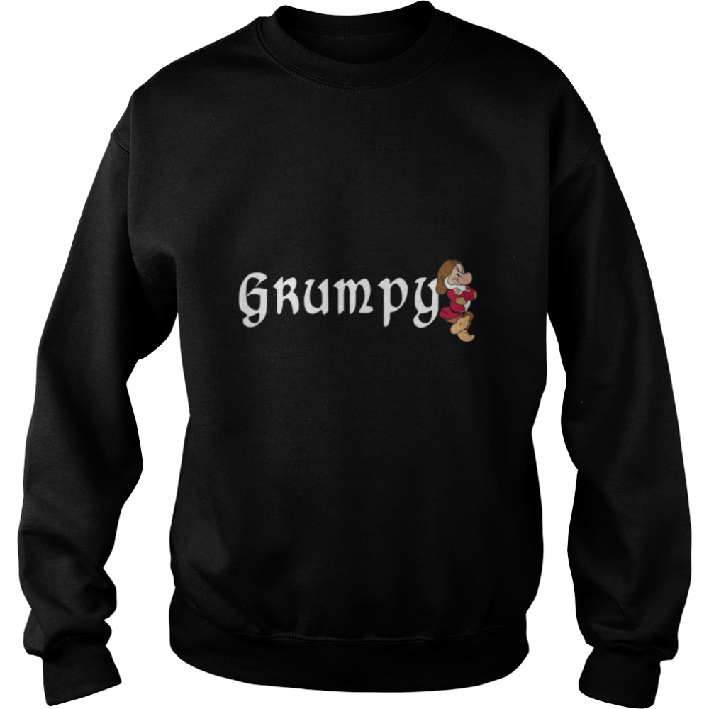 Disney Snow White Grumpy Leaning On Name Banner T- B08SKGZQNF Unisex Sweatshirt