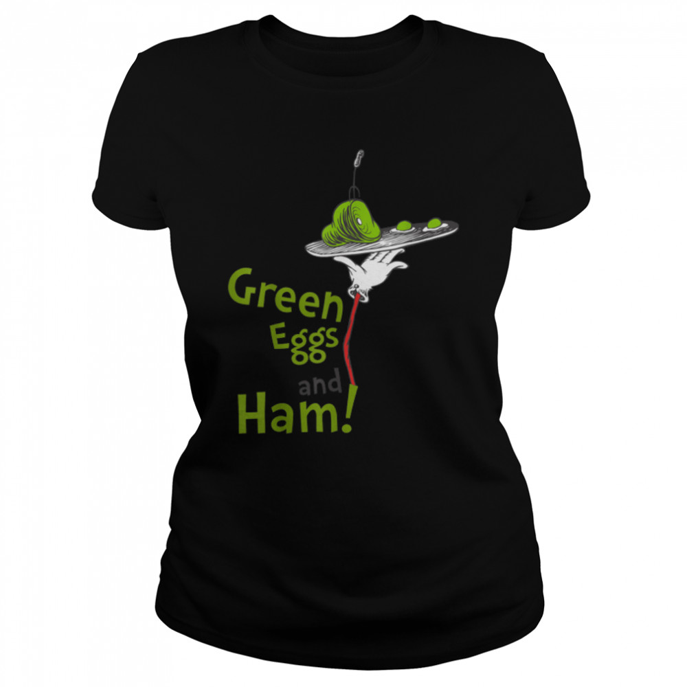 Dr. Seuss Green Eggs and Ham Title T- B0816XM84B Classic Women's T-shirt