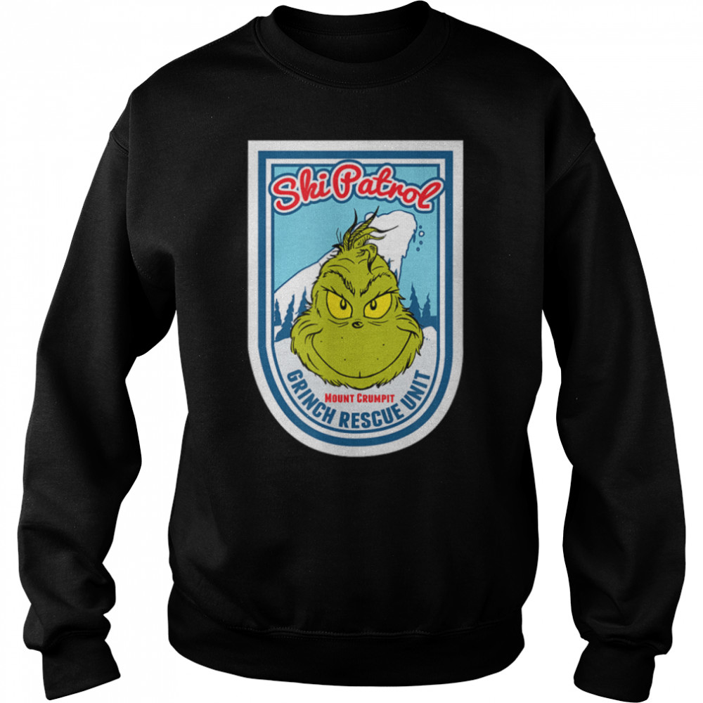 Dr. Seuss Grinch Ski Patrol Rescue Unit T-shirt B07PHZ73QP Unisex Sweatshirt