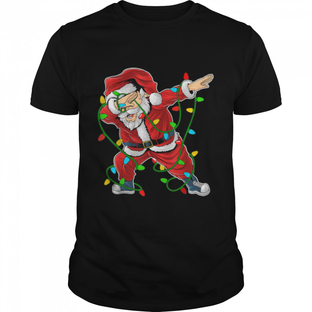 Family Christmas Funny Santa Christmas Lights T- B08NKZ5WLT Classic Men's T-shirt