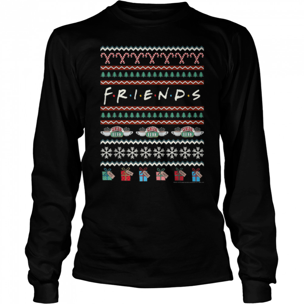 Friends Christmas Logo Ugly Sweater Style T- B08CWN6LGN Long Sleeved T-shirt