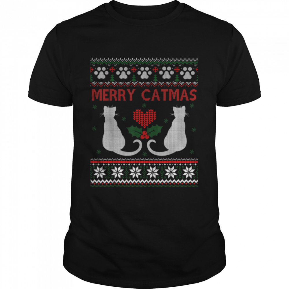 Funny Merry Catmas Ugly Christmas Sweater T- B081NR6VQF Classic Men's T-shirt