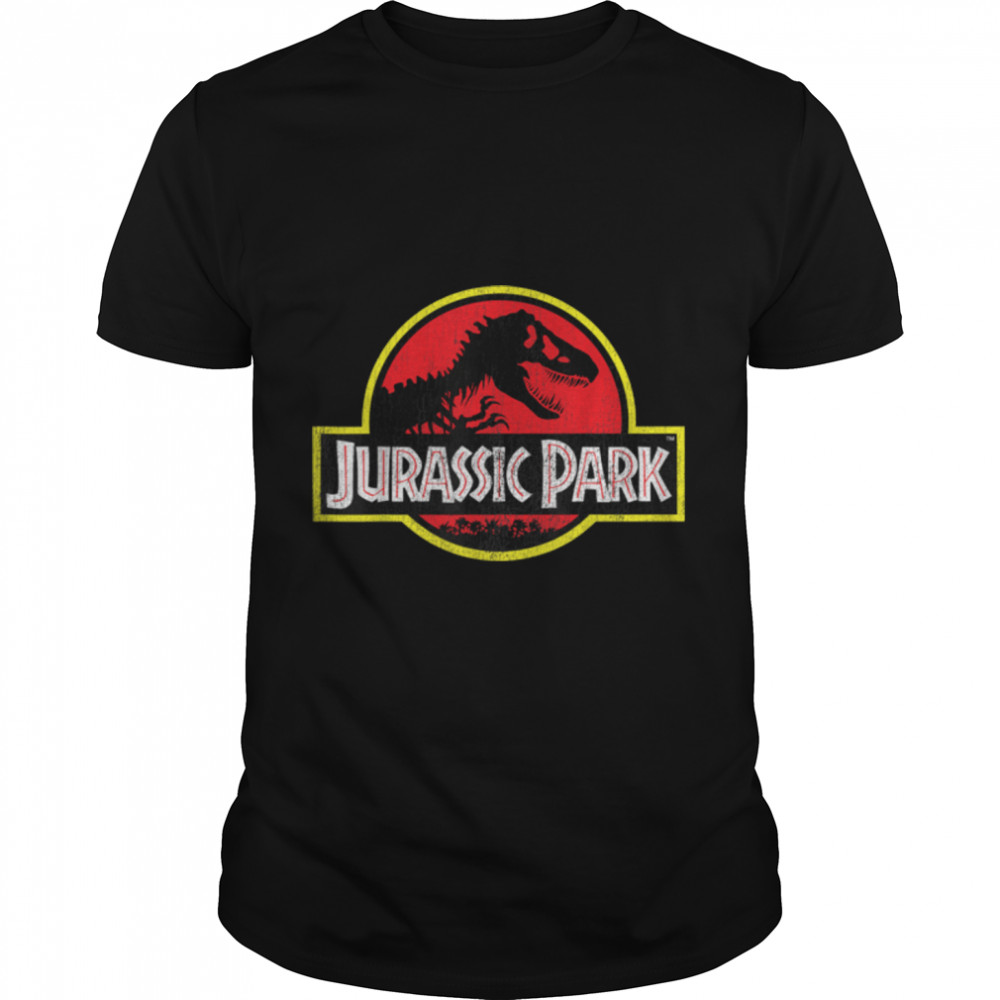 Jurassic Park Distressed Vintage Logo T- B07H4DBVND Classic Men's T-shirt