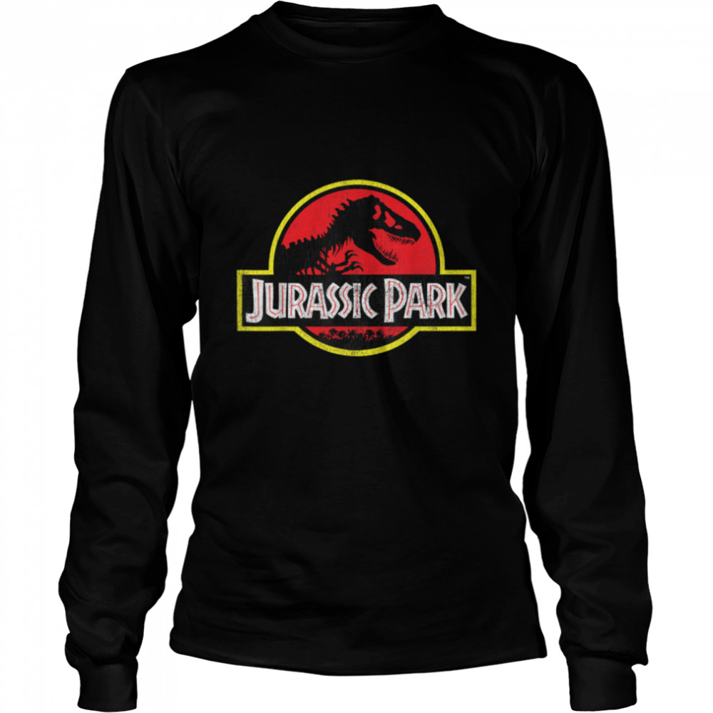 Jurassic Park Distressed Vintage Logo T- B07H4DBVND Long Sleeved T-shirt