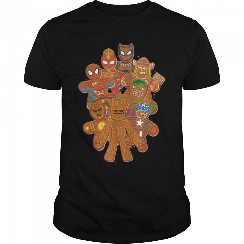 Marvel Avengers Gingerbread Cookies Christmas T- B07YLLDP6B Classic Men's T-shirt