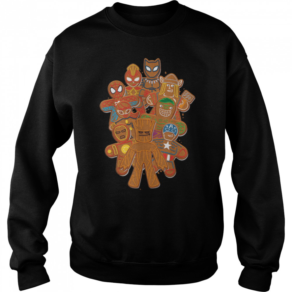 Marvel Avengers Gingerbread Cookies Christmas T- B07YLLDP6B Unisex Sweatshirt