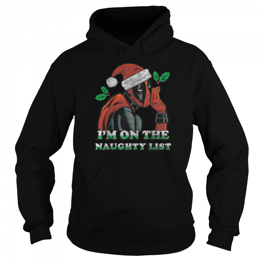 Marvel Deadpool Santa Secret Naughty List Christmas T- B07PHQC89V Unisex Hoodie