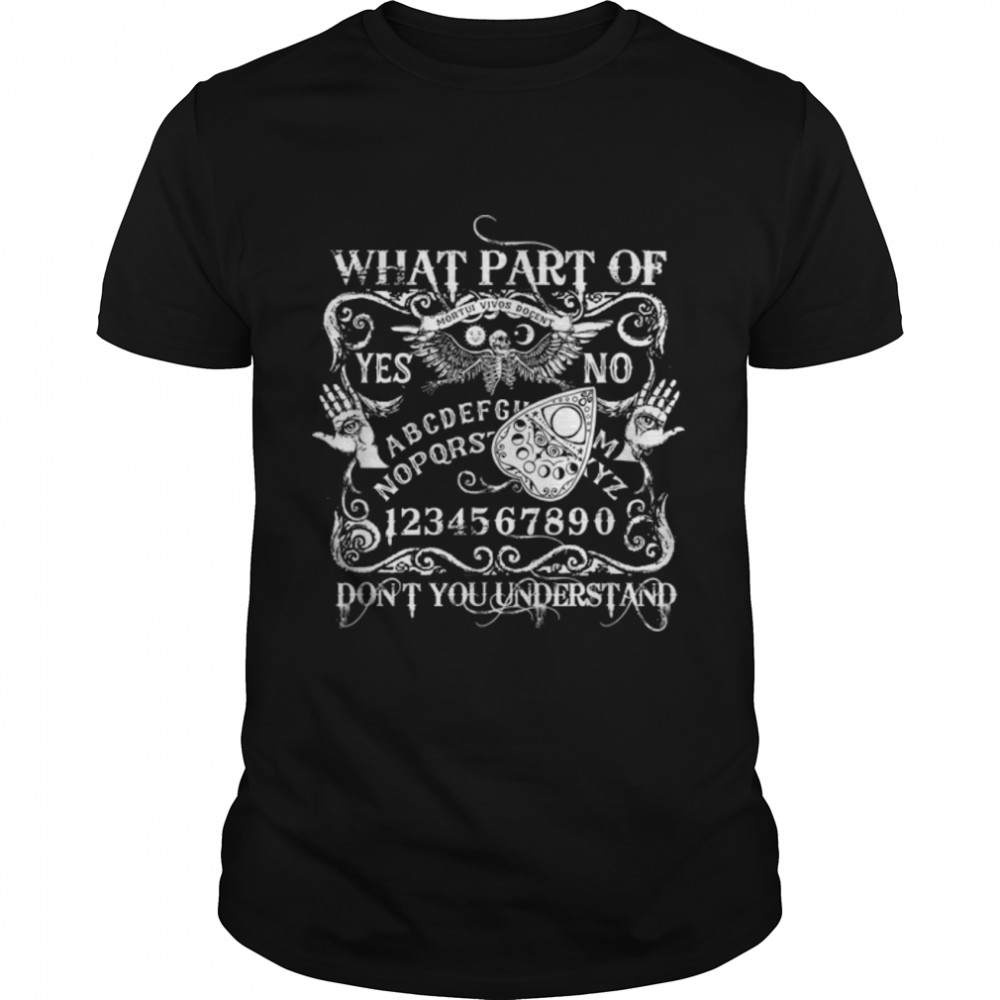 Ouija Spirit Board Says No With Winged Skull & Evil Eye T- B08GZDW3HT Classic Men's T-shirt