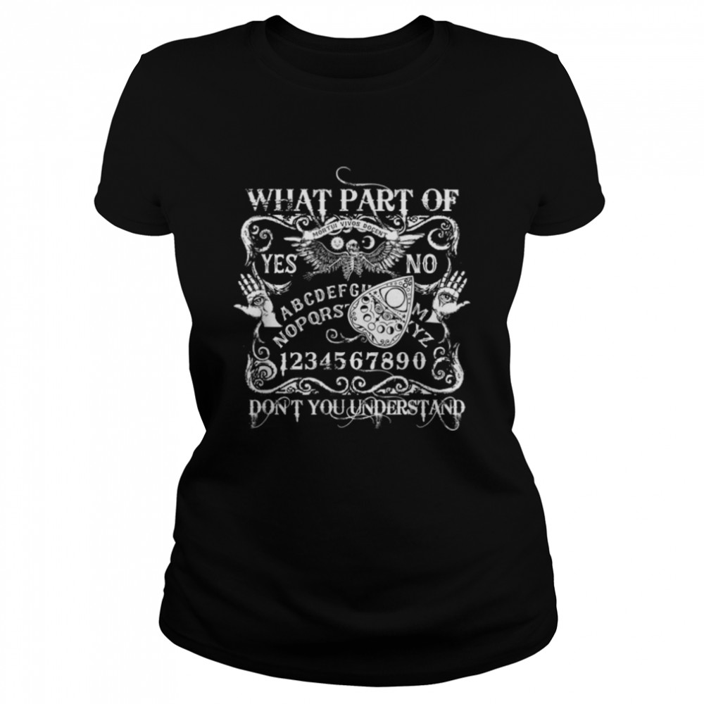 Ouija Spirit Board Says No With Winged Skull & Evil Eye T- B08GZDW3HT Classic Women's T-shirt