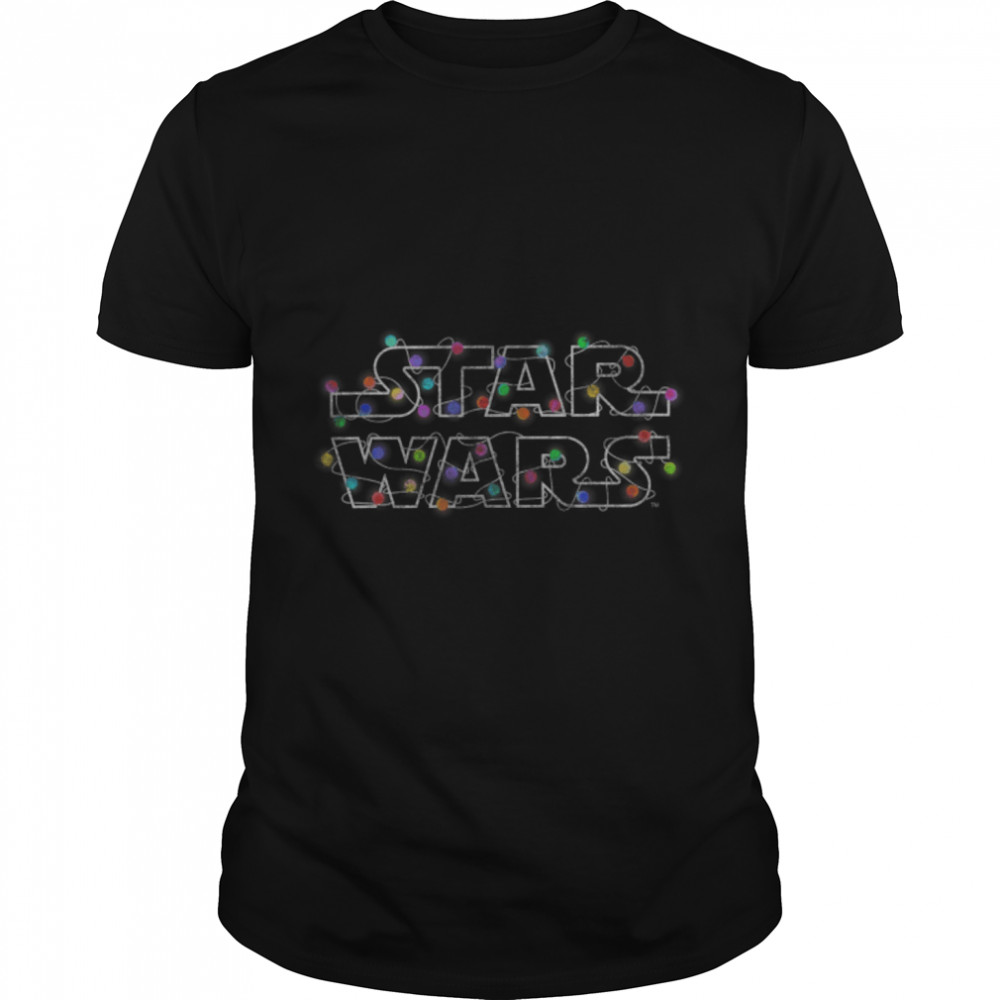 Star Wars Christmas Lights Logo T- B07Z5M192J Classic Men's T-shirt