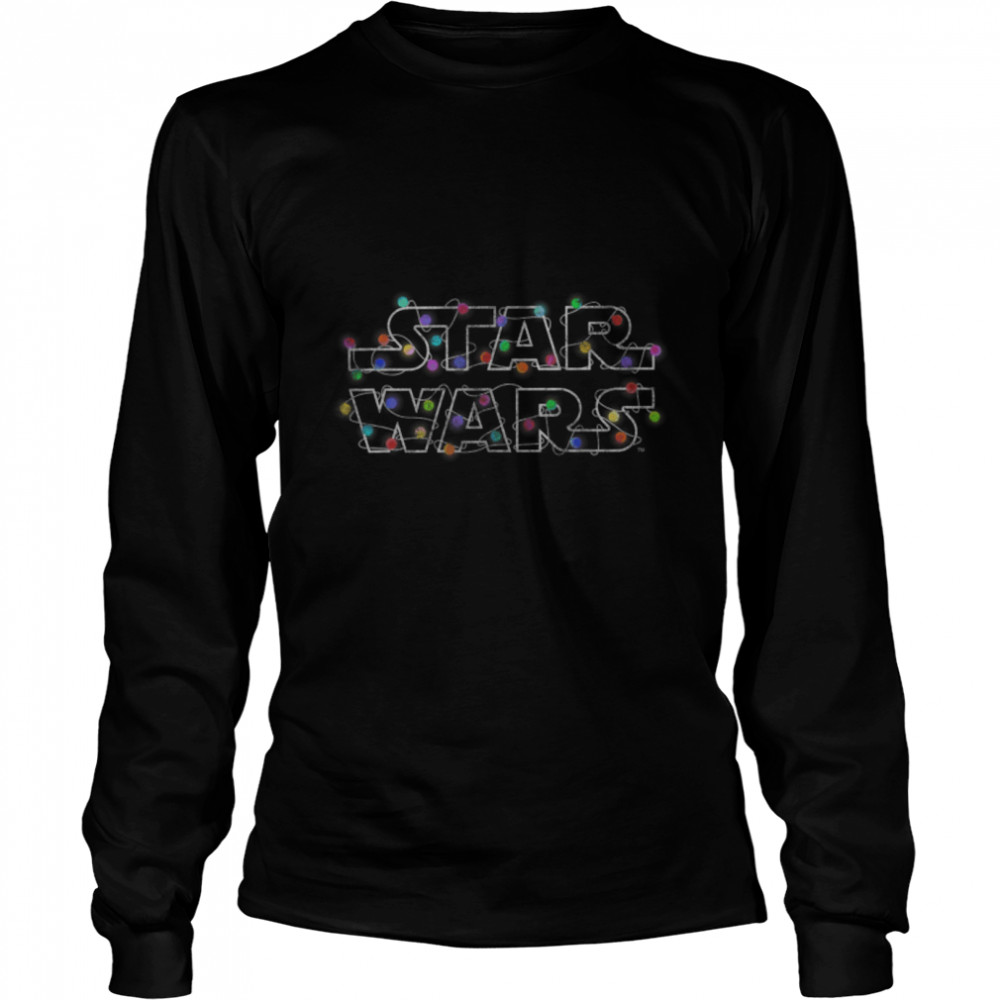 Star Wars Christmas Lights Logo T- B07Z5M192J Long Sleeved T-shirt