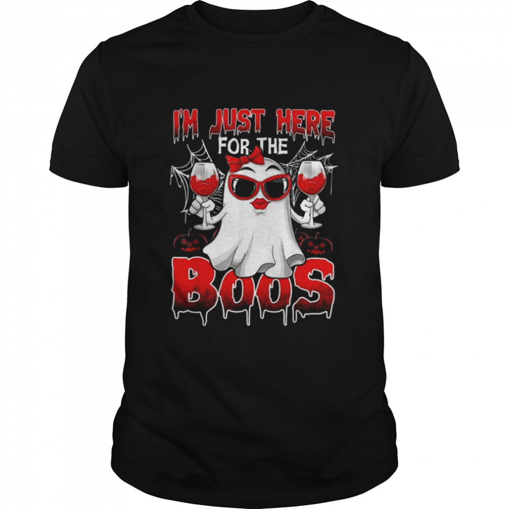 I’m just here for the boos ghost happy halloween shirt Classic Men's T-shirt