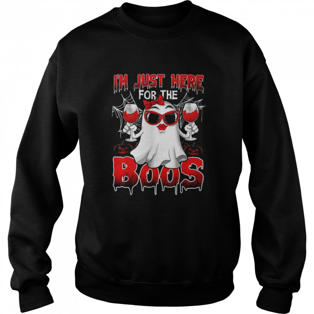 I’m just here for the boos ghost happy halloween shirt Unisex Sweatshirt