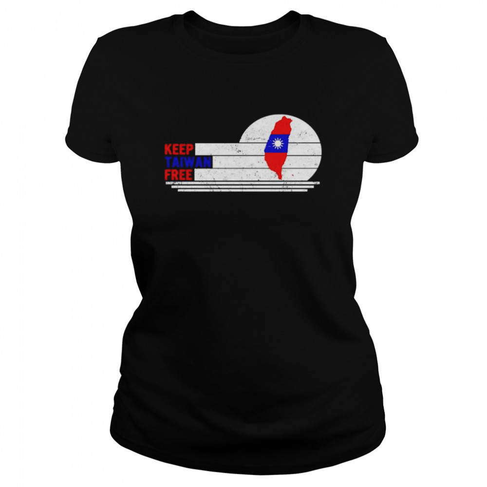 Keep Taiwan Free Flag Map T- Classic Women's T-shirt