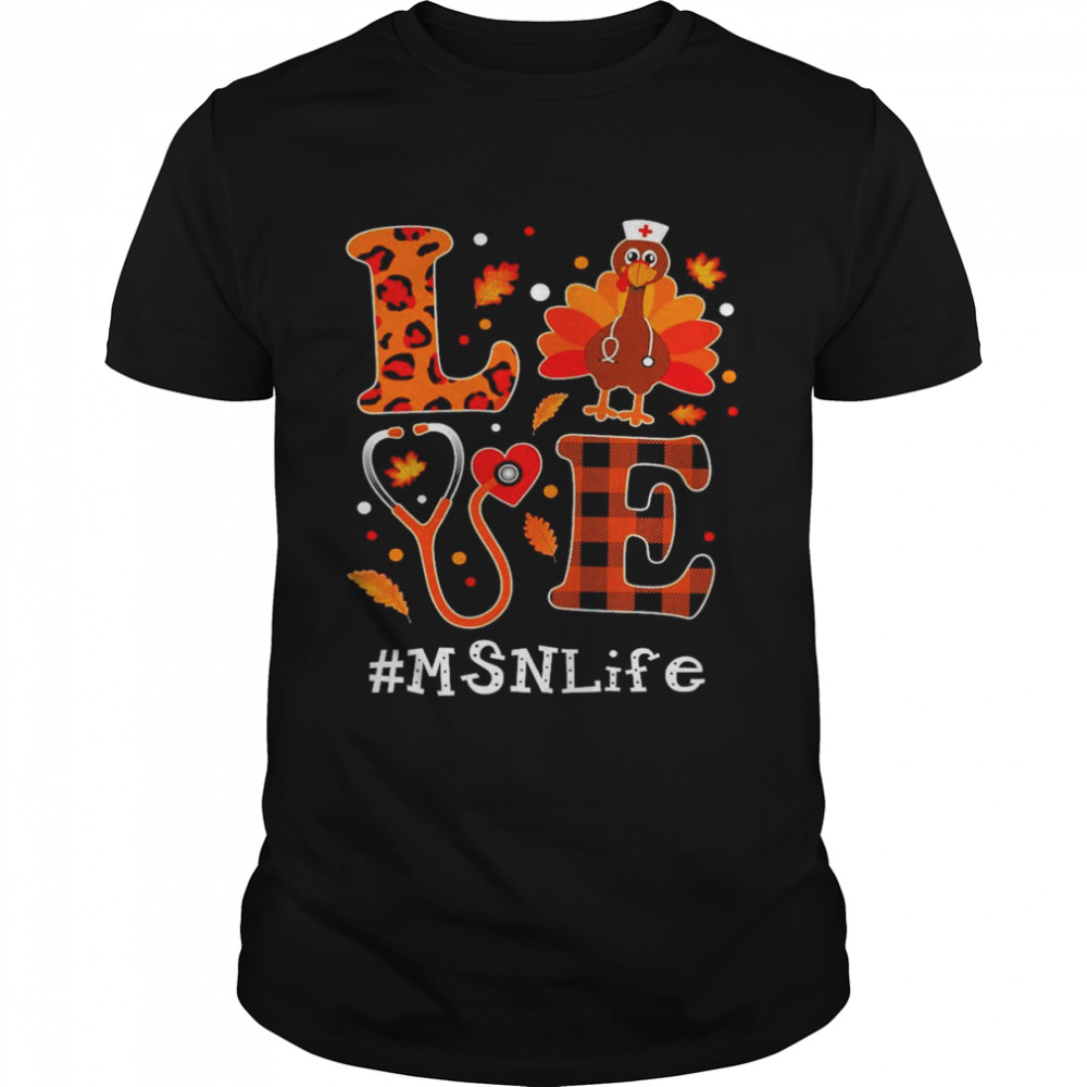 Love Turkey Thanksgiving MSN Life Classic Men's T-shirt