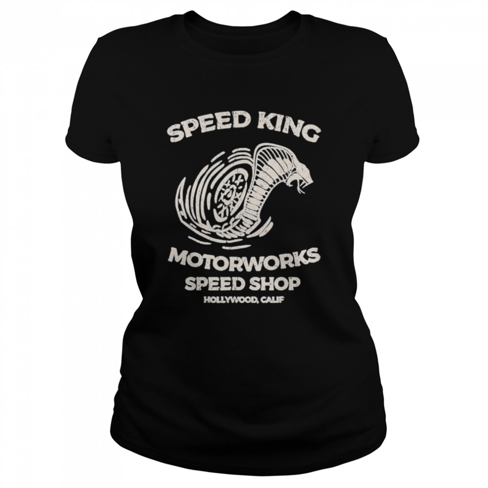 Vintage Speed King Motorworks Speed Shop Hollywood T- Classic Women's T-shirt
