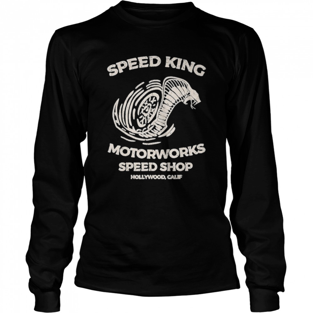 Vintage Speed King Motorworks Speed Shop Hollywood T- Long Sleeved T-shirt